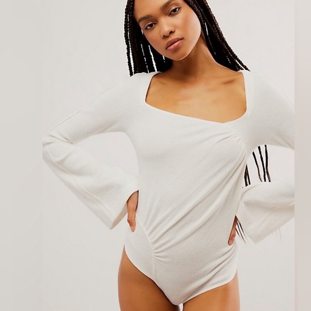 NWOT Free People On A Cloud Bodysuit in Ivory size